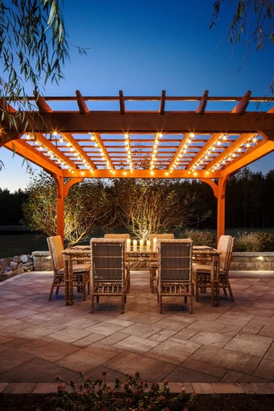 Minimalist Black Pergola for a Bold Statement