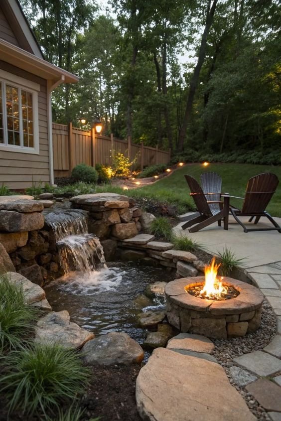 Rock Garden & Waterfall Patio
