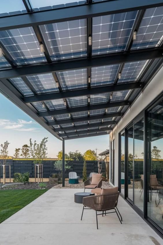 Solar Panel Patio Roof