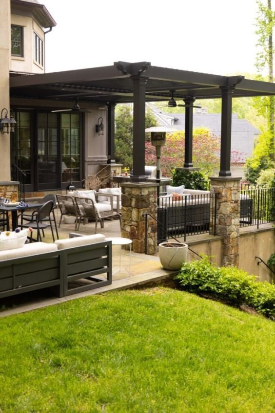 Solar-Powered Pergola for an Eco-Friendly Touch