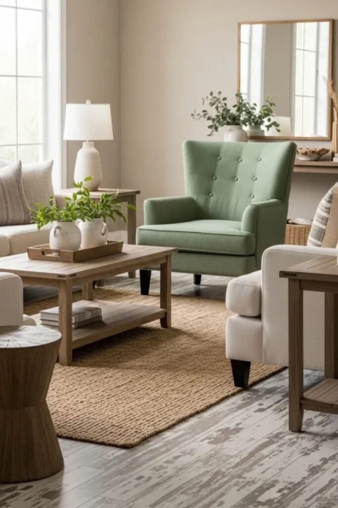 Earthy Green Accents