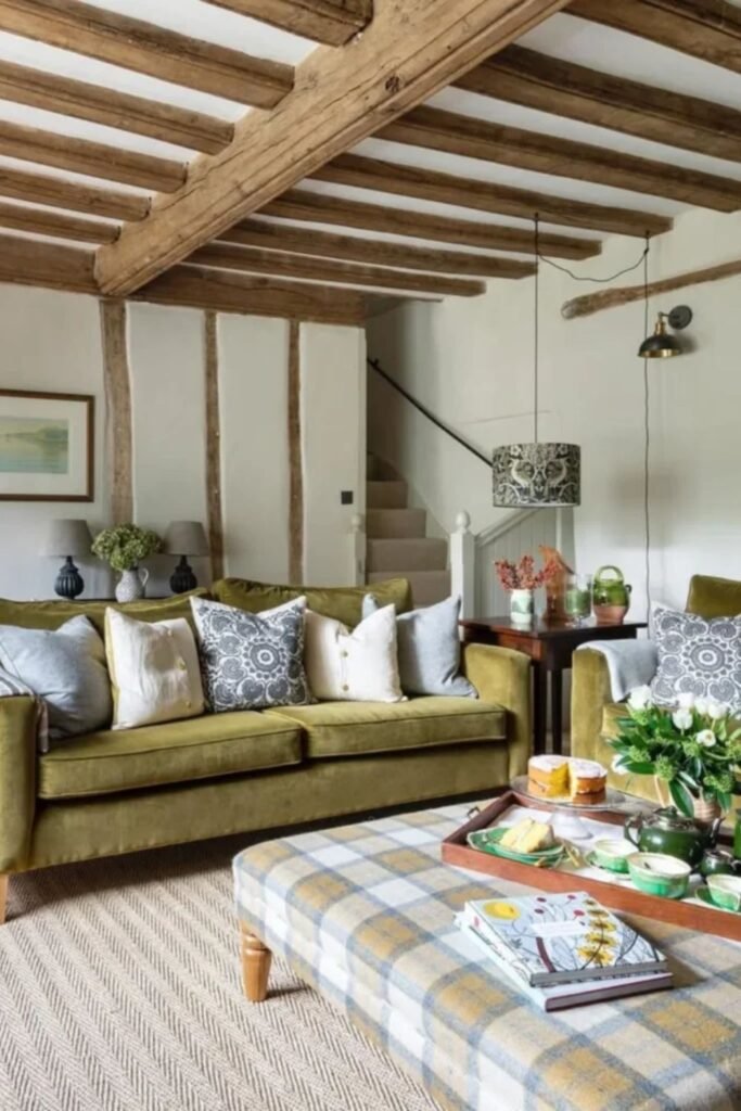 Mix Rustic Beams with Modern Comforts