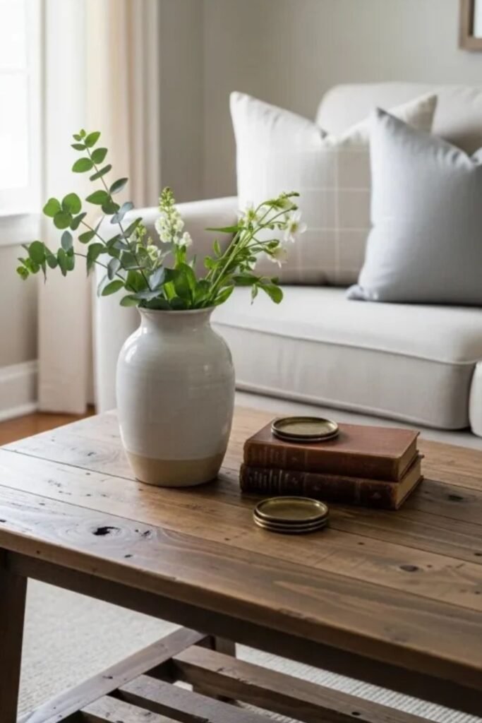 Rustic Coffee Table Centerpiece