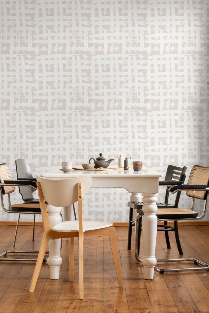 Farmhouse-Inspired Textured Wallpaper